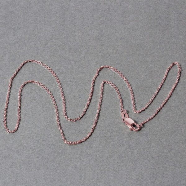 14k Rose Gold Diamond Cut Cable Link Chain (1.10 mm) - alternate view 5