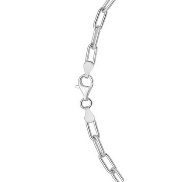 Sterling Silver Rhodium Plated Round Link Paperclip Chain (5.20 mm) - alternate view 5