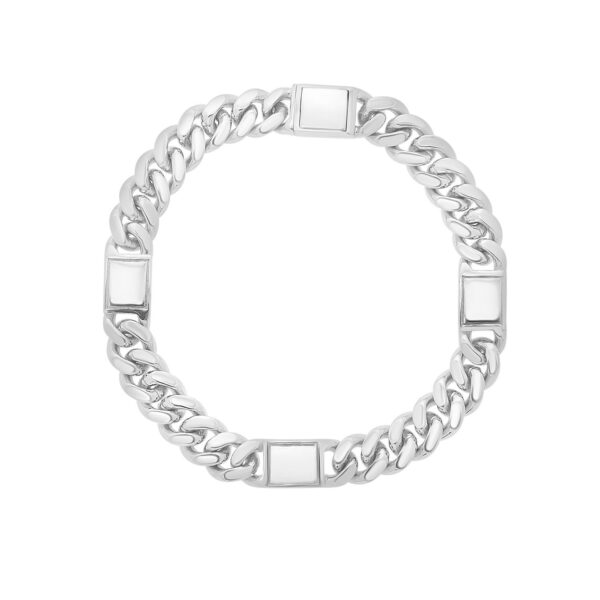 Sterling Silver Rhodium Plated Miami Cuban Link Bracelet (9.00 mm) - alternate view 2