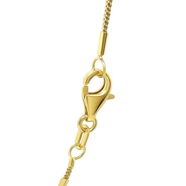 Diamond Cut Bar Links Pendant Chain in Yellow Gold (1.30 mm) - alternate view 4