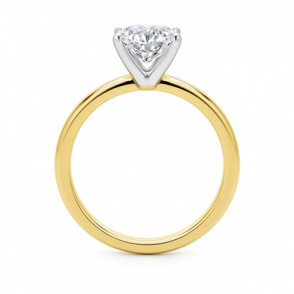 1.50Ct Cushion Lab Grown IGI G/VS1 Diamond Ring in 14K Yellow Gold - alternate view 4