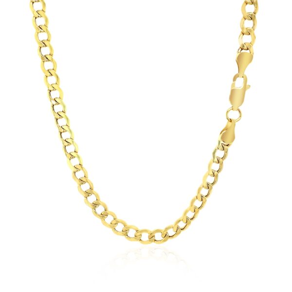 10k Yellow Gold Curb Chain (4.40 mm) - alternate view 3