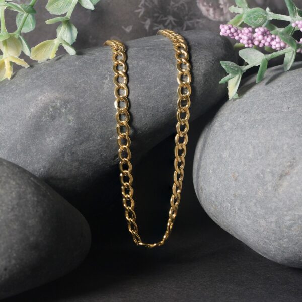 10k Yellow Gold Curb Chain (4.40 mm) - alternate view 4