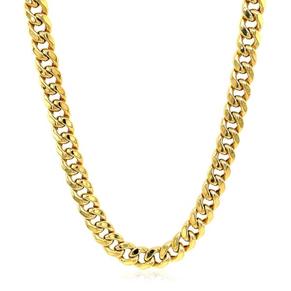 14k Yellow Gold Miami Cuban Semi Solid Chain (5.50 mm) - alternate view 2