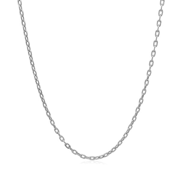 Double Extendable Cable Chain in 14k White Gold (1.80 mm) - alternate view 2