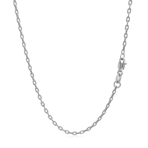 Double Extendable Cable Chain in 14k White Gold (1.80 mm) - alternate view 3
