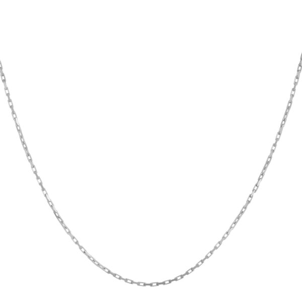 14k White Gold French Cable Chain (1.30 mm) - alternate view 2