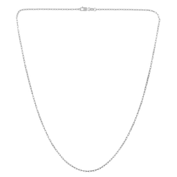 14k White Gold French Cable Chain (1.30 mm) - alternate view 3