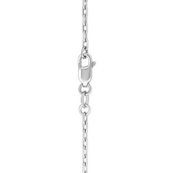 14k White Gold French Cable Chain (1.30 mm) - alternate view 4
