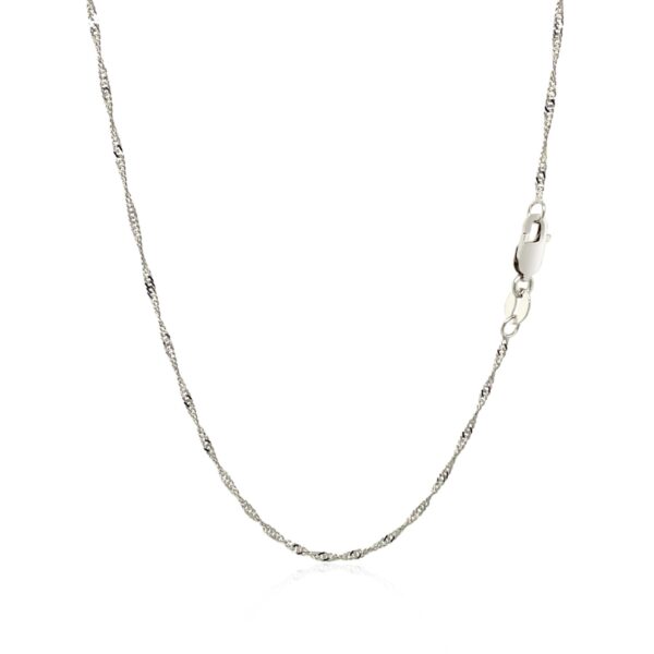 14k White Gold Singapore Chain (1.30 mm) - alternate view 3