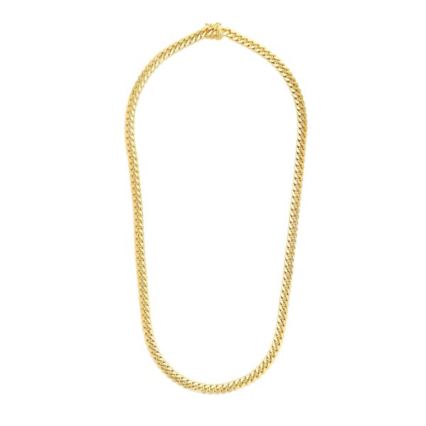 14k Yellow Gold Semi Solid Miami Cuban Chain (6.60 mm) - alternate view 2