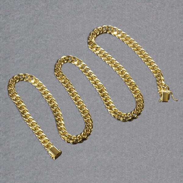 14k Yellow Gold Semi Solid Miami Cuban Chain (6.60 mm) - alternate view 5