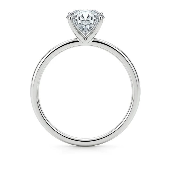 3 Carat Emerald Lab Grown IGI G/VS1 Diamond Solitaire Ring in 14K White Gold - alternate view 4