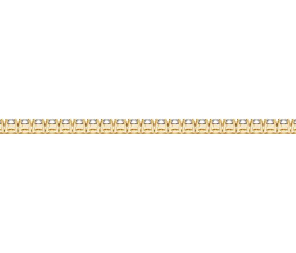 Lab Grown Round Diamond Tennis Bracelet in 14k Yellow Gold (3 cctw F/G VS2/SI1) - F-G - alternate view 3
