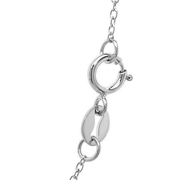 14k White Gold Diamond Cut Cable Link Chain (1.10 mm) - alternate view 3