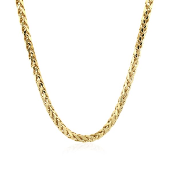 14k Yellow Gold Diamond Cut Round Franco Chain (3.20 mm) - alternate view 2