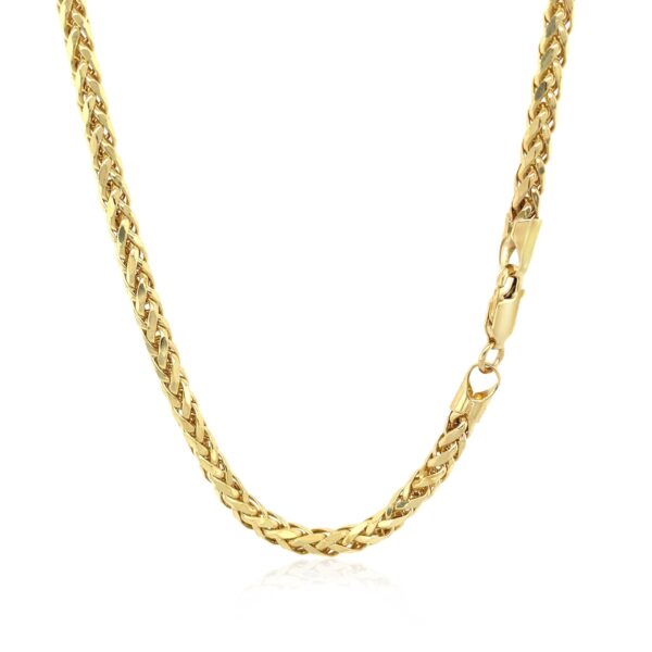 14k Yellow Gold Diamond Cut Round Franco Chain (3.20 mm) - alternate view 3