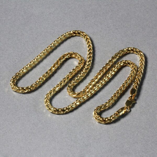 14k Yellow Gold Diamond Cut Round Franco Chain (3.20 mm) - alternate view 5