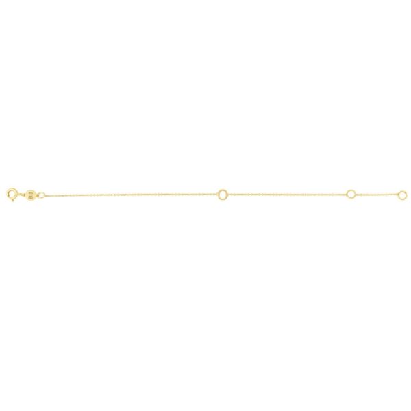 14K Yellow Gold Mini Initial O Bracelet - alternate view 2