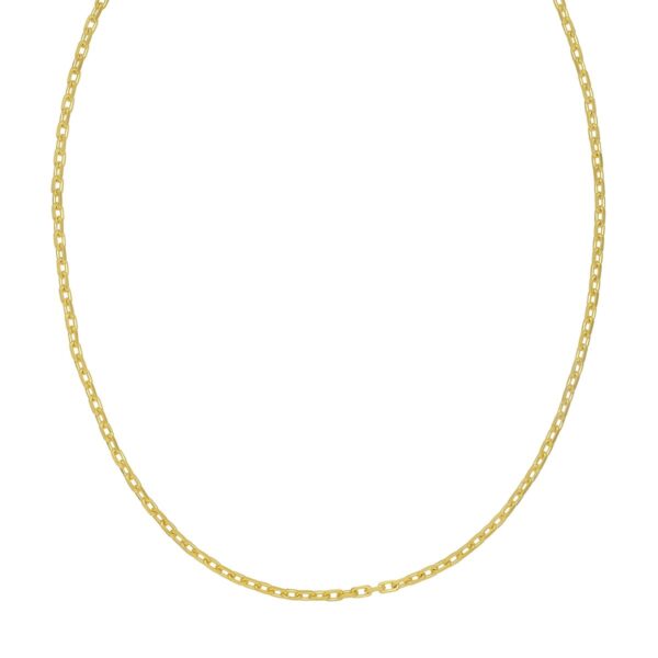 Sterling Silver Gold Plated French Cable Chain (3.40 mm) - alternate view 2