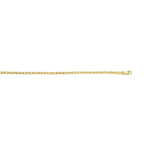 Sterling Silver Gold Plated French Cable Chain (3.40 mm) - alternate view 3