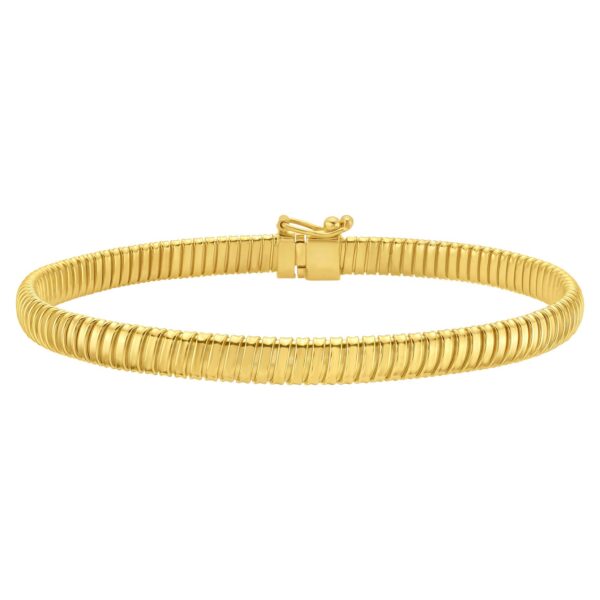 14K Yellow Gold Tubogas Bracelet (5.00 mm) - alternate view 2