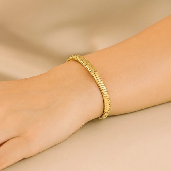 14K Yellow Gold Tubogas Bracelet (5.00 mm) - alternate view 3