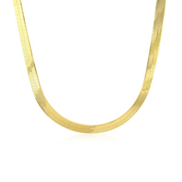 14k Yellow Gold Super Flex Herringbone Chain (6.00 mm) - alternate view 2