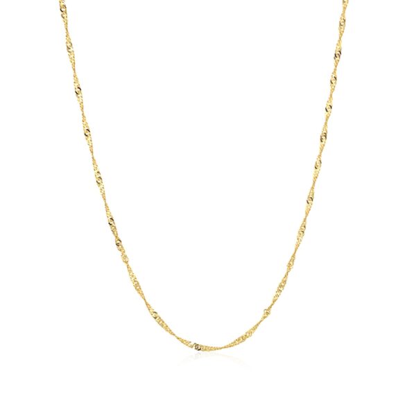 14k Yellow Gold Singapore Chain (1.30 mm) - alternate view 2