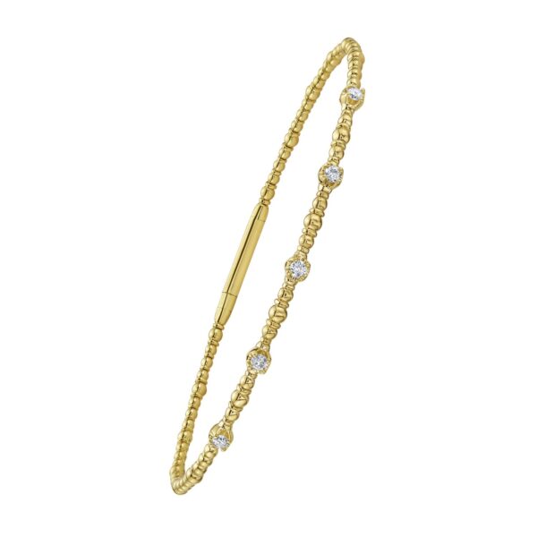 Classic 14K Yellow Gold Beaded Bracelet - alternate view 2