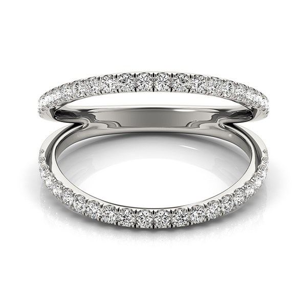 14k White Gold Diamond Split Band Ring (1/4 cttw) - alternate view 2