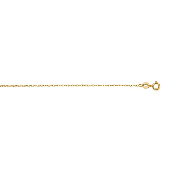 14k Yellow Gold Machine Rope Chain (0.85 mm) - alternate view 2