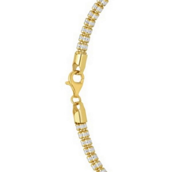 Sterling Silver with Gold Plated Ice Barrel Chain (4.00 mm) - alternate view 5