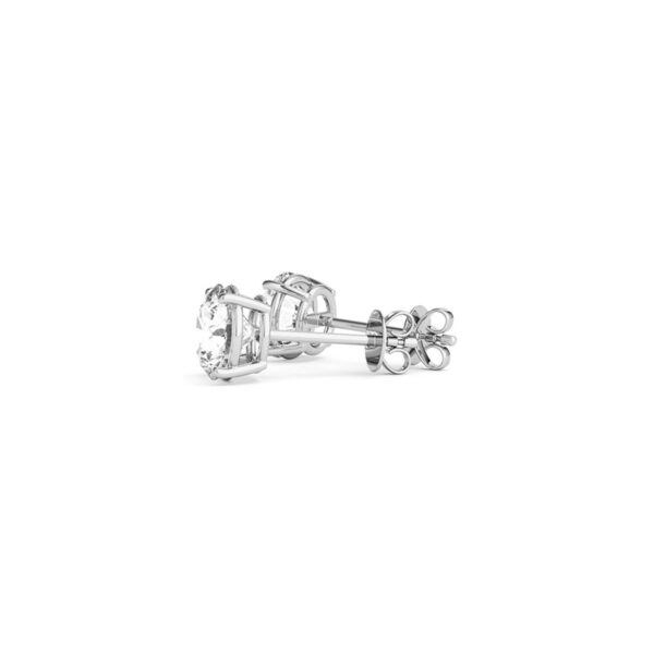 2 cttw Certified IGI Lab Grown Round Diamond Stud Earrings 14k White Gold(G/VS2) - alternate view 4