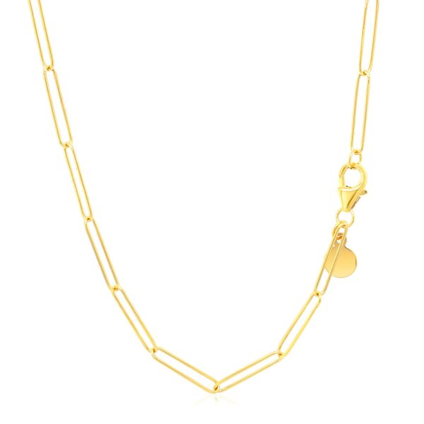 14k Yellow Gold Wire Paperclip Chain (2.7 mm) - alternate view 3