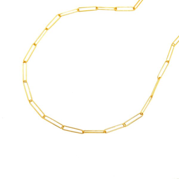 14k Yellow Gold Wire Paperclip Chain (2.7 mm) - alternate view 4
