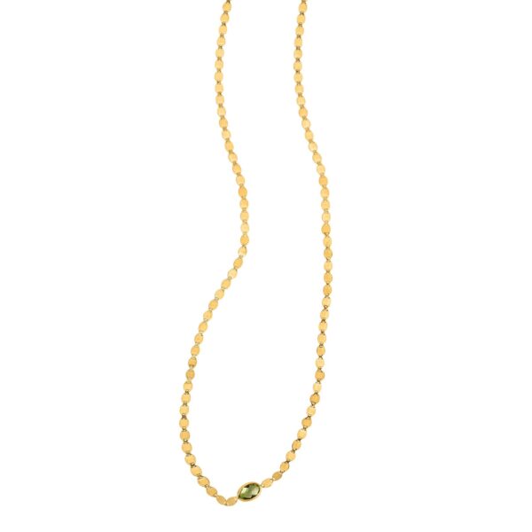 14K Yellow Gold Peridot Mirrored Chain (2.20 mm) - alternate view 3