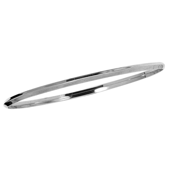 14K White Gold Knife Edge Bangle - alternate view 2
