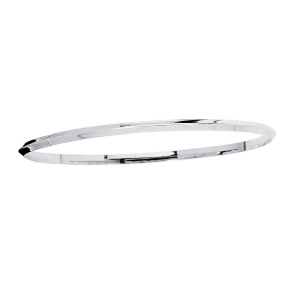 14K White Gold Knife Edge Bangle - alternate view 3