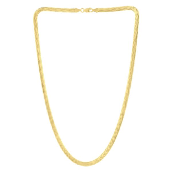 Sterling Silver Yellow Gold Plated Oval Snake Chain (4.20 mm) - alternate view 2