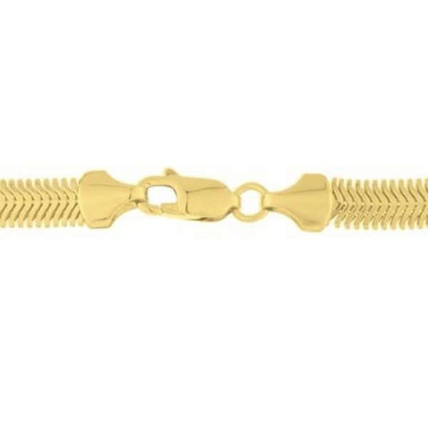 Sterling Silver Yellow Gold Plated Oval Snake Chain (4.20 mm) - alternate view 3