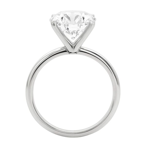 5 Carat Oval Lab Grown IGI G/VS1 Diamond Solitaire Ring in 14K White Gold - alternate view 3