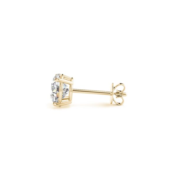 3 cttw Certified IGI Lab Grown Round Diamond Earrings 14k Yellow Gold (G/VS2) - alternate view 2