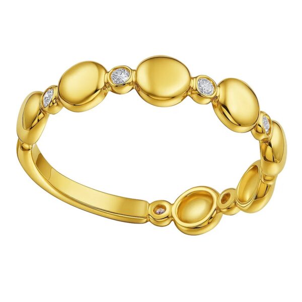 14K Yellow Gold Textured Rope Ring (4.00 mm) - alternate view 2