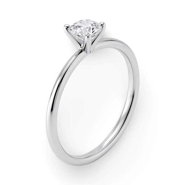 3/4 Carat Round Lab Grown IGI G/VS1 Diamond Solitaire Ring in Sterling Silver - alternate view 2