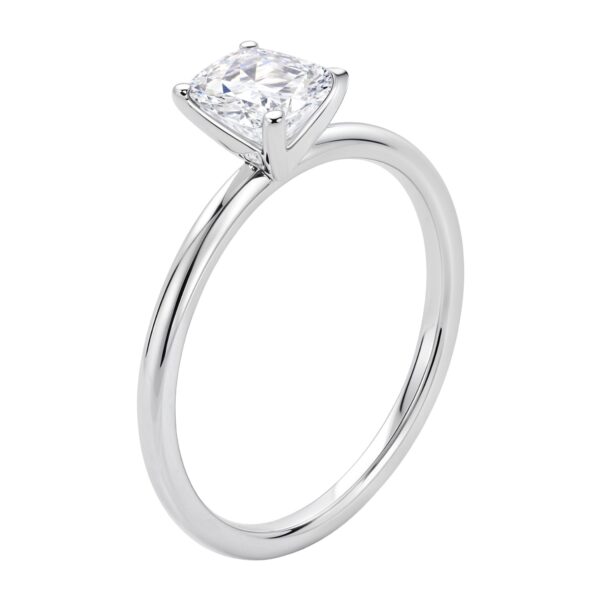 1 1/2 Carat Emerald Lab Grown IGI G/VS1 Diamond Solitaire Ring in 10K White Gold - alternate view 2