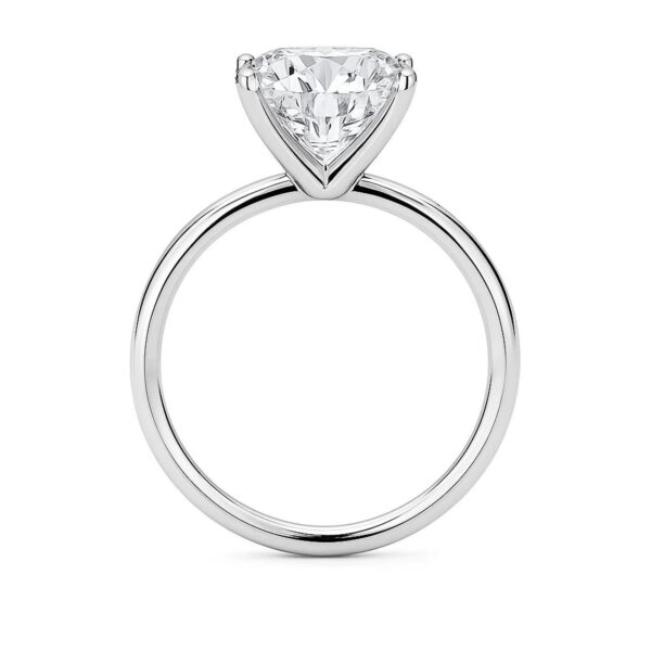 5 Carat Cushion Lab Grown IGI G/VS1 Diamond Solitaire Ring in 14K White Gold - alternate view 4