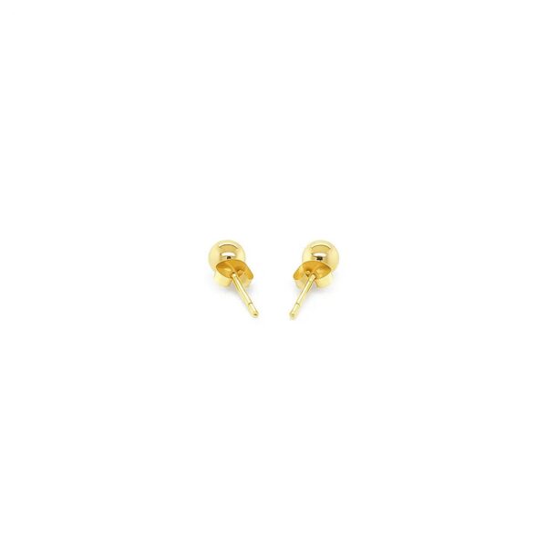 10k Yellow Gold Ball Style Stud Earrings (4mm) - alternate view 3