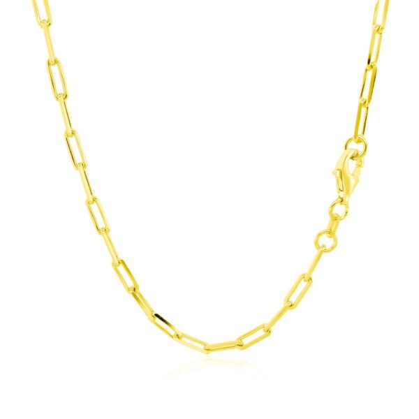 Sterling Silver Gold Plated Paperclip Chain (2.95 mm) - alternate view 2