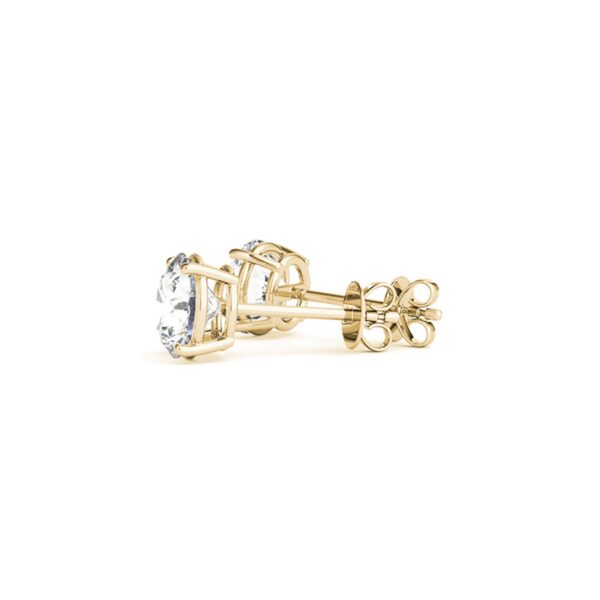 4 cttw Certified IGI Lab Grown Round Diamond Earrings 14k Yellow Gold (G/VS2) - alternate view 4